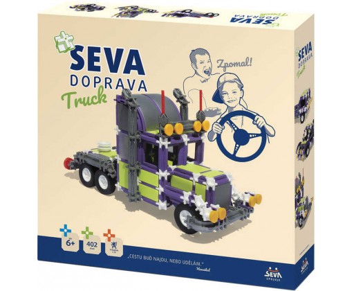 SEVA DOPRAVA Truck polytechnická STAVEBNICE 402 dílků Seva