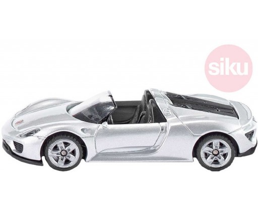 SIKU Auto osobní Porsche 918 Spider stříbrný model 1:55 kov Siku