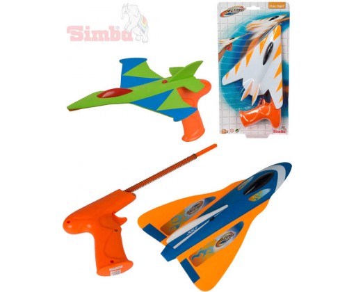 SIMBA Soft letadlo 27cm set s vystřelovací pistolí různé druhy na kartě Simba