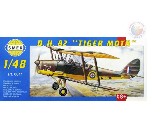 SMĚR Model letadlo D.H.82 Tiger Moth 1:48 (stavebnice letadla) Směr