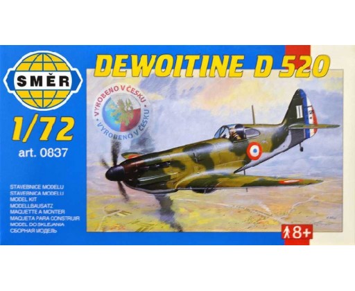 SMĚR Model letadlo Dewoitine D520 1:72 (stavebnice letadla) Směr