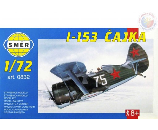 SMĚR Model letadlo Polikarpov I153 1:72 (stavebnice letadla) Směr