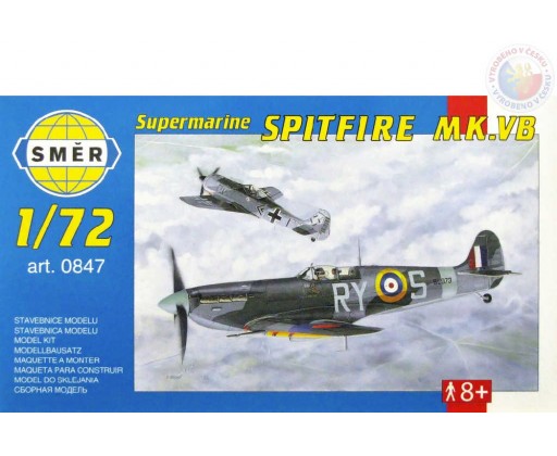SMĚR Model letadlo Supermarine Spitfire MK. VB 1:72 (stavebnice letadla) Směr