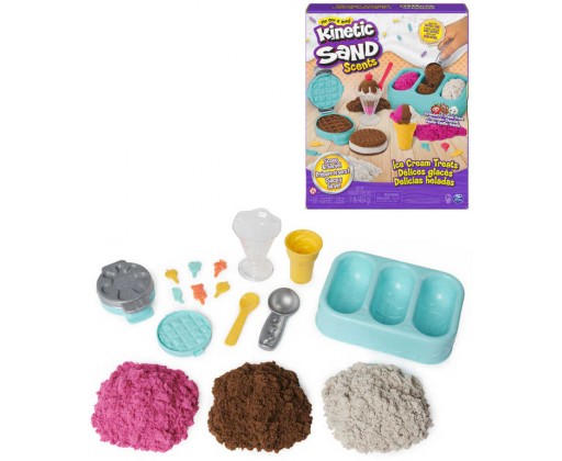 SPIN MASTER Kinetic Sand výroba zmrzlin kreativní set magický písek s nástroji Spin Master