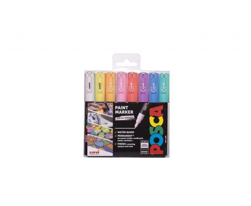 Sada akrylových popisovačů - 8 ks / mix pastelových barev PAS