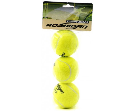 Sada míčků na tenis set 3ks balonky žluté v sáčku HRAČKY