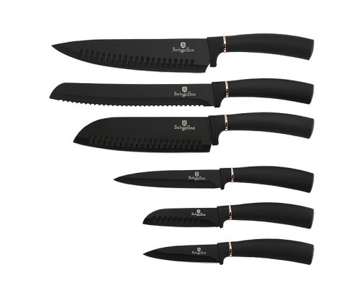 Sada nožů s nepřilnavým povrchem 6 ks Black Rose Collection blister BERLINGERHAUS BH-2414 BERLINGERHAUS
