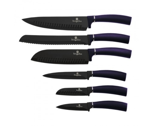 Sada nožů s nepřilnavým povrchem 6 ks Purple Metallic Line BERLINGERHAUS