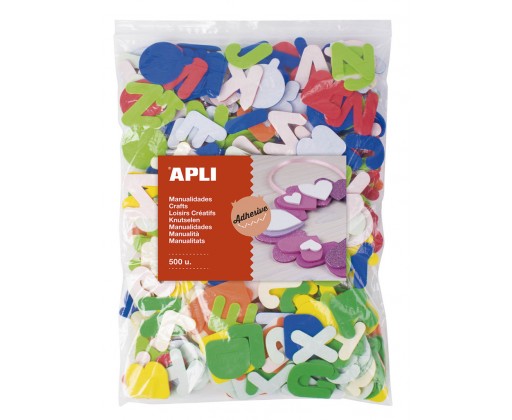 Samolepicí abeceda APLI Jumbo / mix barev / 500 ks APLI