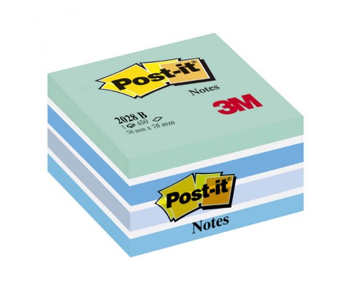 Samolepicí bločky Post-it kostky - modré odstíny / 450 lístků 3M