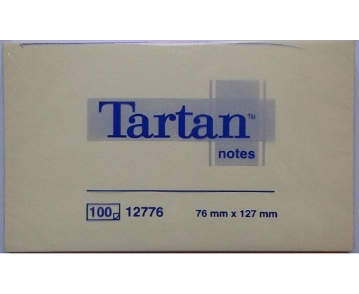 Samolepicí bločky Tartan - 76 x 127 mm / 100 lístků 3M