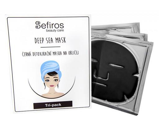 Sefiros Černá detoxikační maska na obličej  3 ks/bal. Sefiros