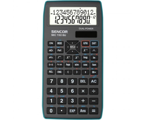 Sencor SEC 150 BU školní kalkulačka displej 10+2 místa Sencor