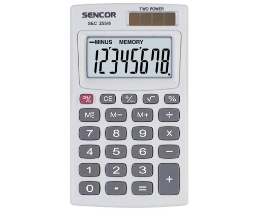 Sencor SEC 255 kapesní kalkulačka displej 8 míst Sencor