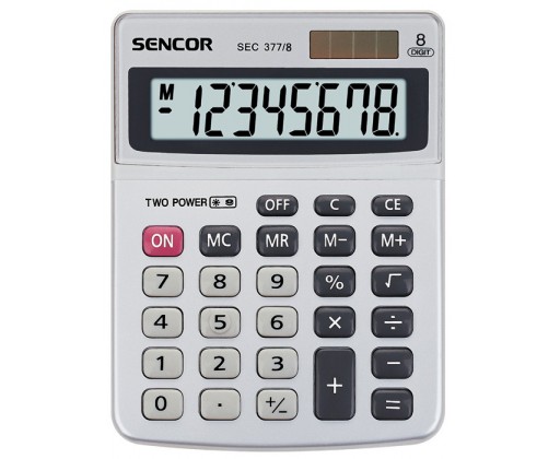 Sencor SEC 377 stolní kalkulačka displej 8 míst Sencor