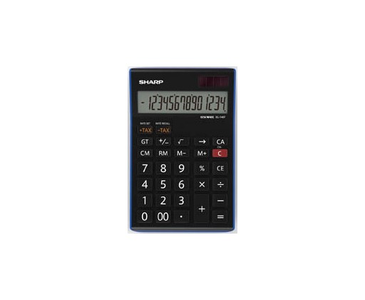 Sharp EL-145TBL stolní kalkulačka displej 14 míst Sharp