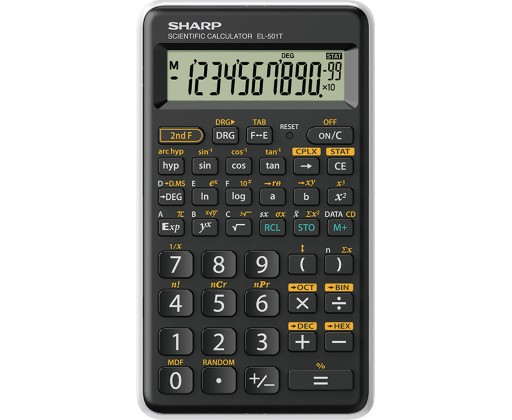 Sharp EL-501 školní kalkulačka černo-bílá Sharp