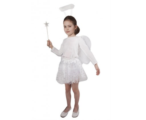 Sukně tutu anděl s křídly a příslušenstvím RAPPA