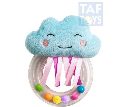 TAF TOYS Baby chrastítko kroužek s kuličkami mráček pro miminko Taf Toys