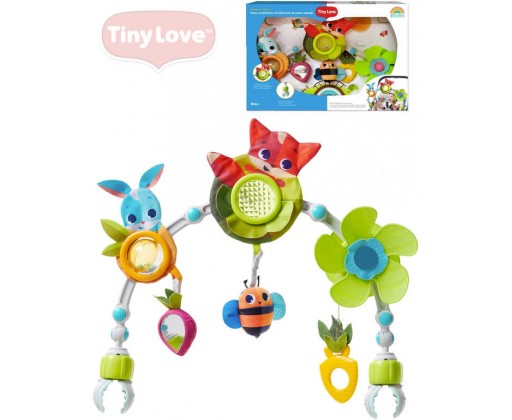 TINY LOVE Baby hrazda se zrcátkem na kočárek s chrastítkem a kousátkem pro miminko Tiny Love