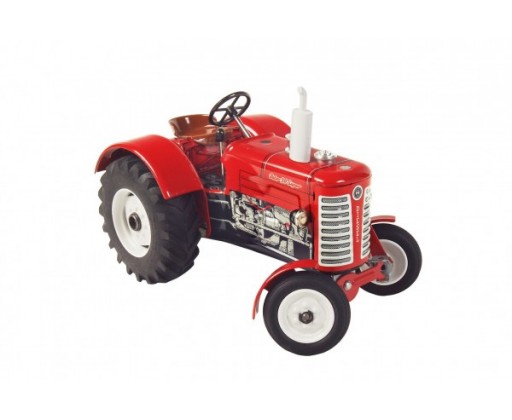 Traktor Zetor 50 Super červený na klíček kov 15cm 1:25 v krabičce Kovap Kovap