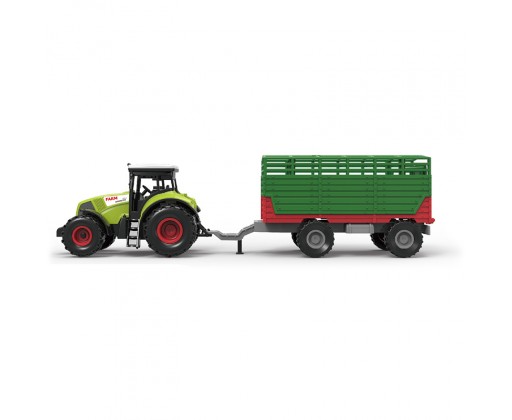 Traktor plastový se zvukem a světlem s vlečkou na seno RAPPA