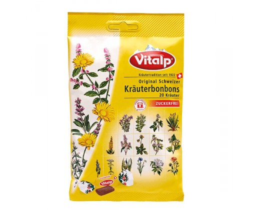 VITALP bylinné bonbony bez cukru 75 g Topvet