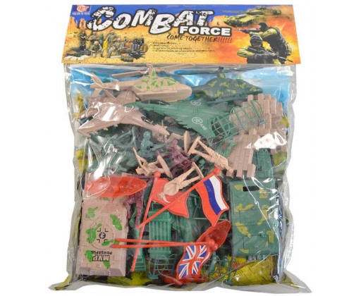 Vojáci herní army set plastové figurky vojenské s vozidly a doplňky v sáčku _Ostatní 1_