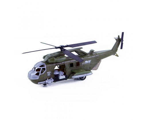 Vojenská helikoptéra se zvukem a světlem 42 cm RAPPA