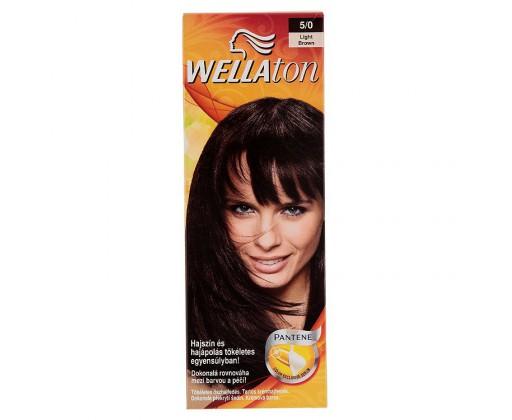 Wella Wellaton 5/0 světle hnědá - dlouhotrvající krémová barva na vlasy Wellaton