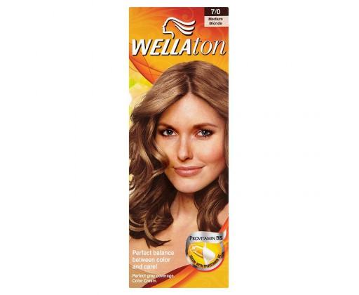 Wella Wellaton 7/0 střední blond - permanentní krémová barva na vlasy Wellaton