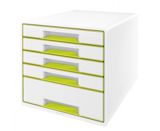 Zásuvkový box WOW - zelená / 4+1 zásuvky Leitz