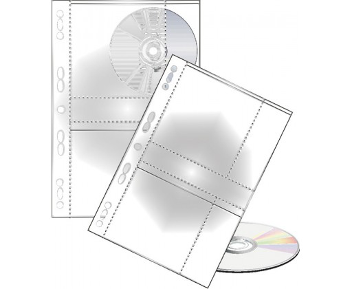 Závěsný obal A4 na CD - obal na 2 CD / 10 ks Karton P+P