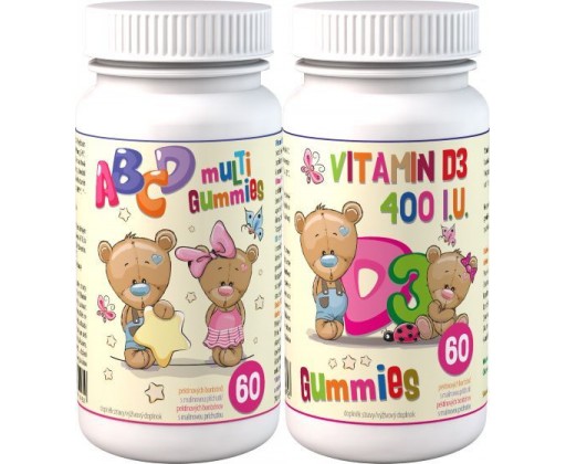 ABCD Multi Gummies 60 pektinových bonbónů + D3 Gummies 60 pektinových bonbónů Clinical