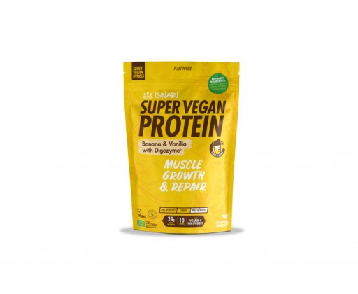 BIO Super Vegan Protein Banán - Vanilka 350 g Iswari