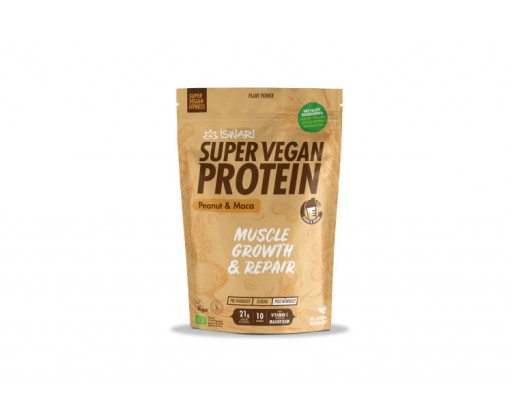 Bio Super Vegan Protein Arašídy - Maca 350 g Iswari