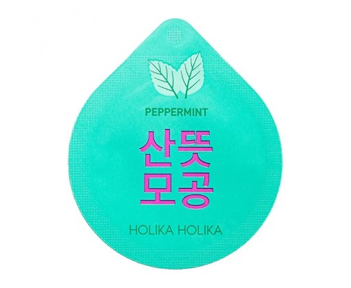 Čisticí pleťová maska pro problematickou pleť Peppermint Superfood Capsule Pack (Cleansing Mask) 10 ml Holika Holika