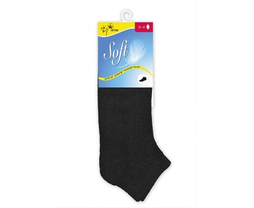 Dámské ponožky se zdravotním lemem nízké - černé 35 - 38 Soft