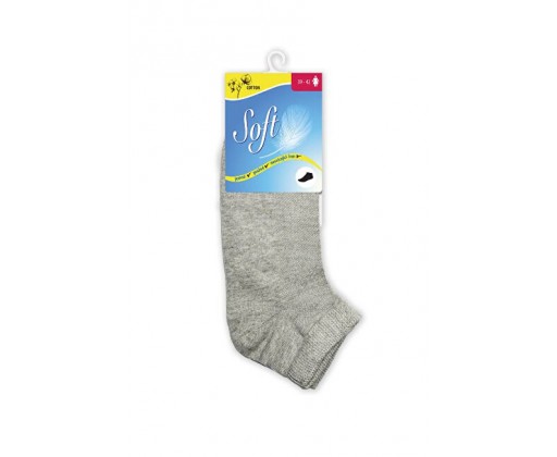 Dámské ponožky se zdravotním lemem nízké - šedé 35 - 38 Soft