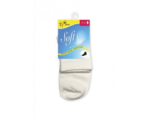 Dámské ponožky se zdravotním lemem střední - bílé 35 - 38 Soft