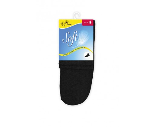 Dámské ponožky se zdravotním lemem střední - černé 35 - 38 Soft