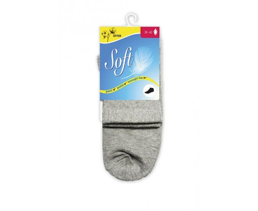 Dámské ponožky se zdravotním lemem střední - šedé 35 - 38 Soft