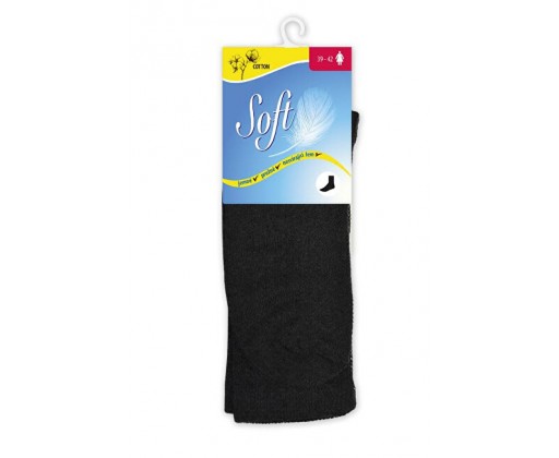 Dámské ponožky se zdravotním lemem vysoké - černé 35 - 38 Soft