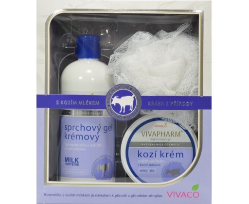 Dárková kazeta tělové kosmetiky s obsahem kozího mléka Vivaco