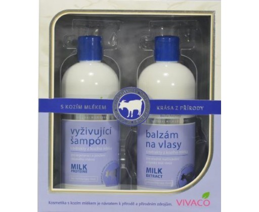 Dárková kazeta vlasové kosmetiky s obsahem kozího mléka Vivaco