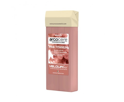 Epilační vosk Professional Wax Pink Titanium Bio (Roll-On Cartidge) 100 ml Arcocere