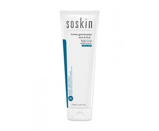 Exfoliační gel pro nerovnou pokožku (Body Scrub + A.H.A.) 250 ml Soskin Paris