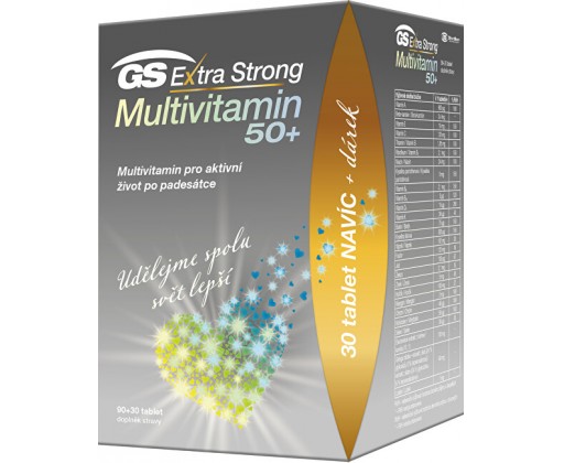 GS Extra Strong Multivitamin 50+ 90+30 tablet DÁREK 2021 Green-Swan