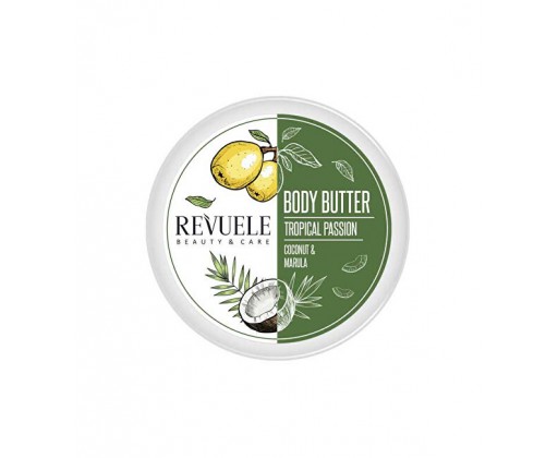 Hydratační tělové máslo pro citlivou pokožku Tropical Passion Coconut & Marula (Body Butter) 200 ml Revuele