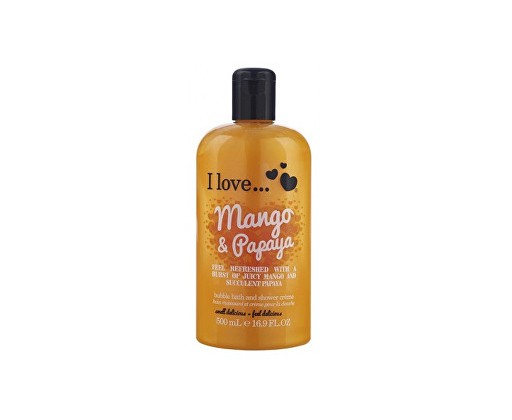 I Love Mango & Papaya koupelový a sprchový krém s vůní manga a papáji  500 ml I Love